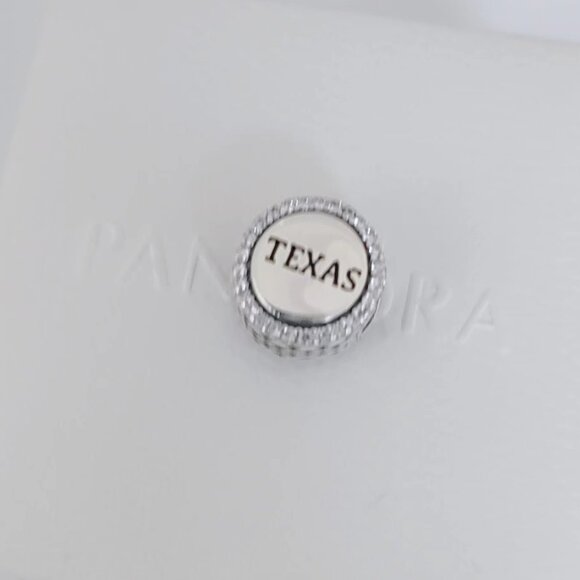 Pandora Houston Texas Bead Charm Travel Pendant S925 Silver with box - Picture 3 of 5